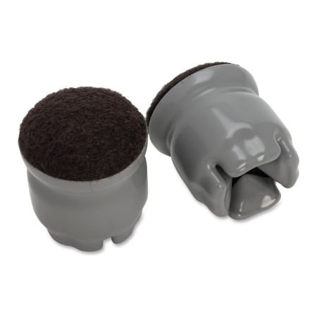 Lorell Lorell 1.5" Slip-on Floor Savers - Gray - 8/Pack 49318